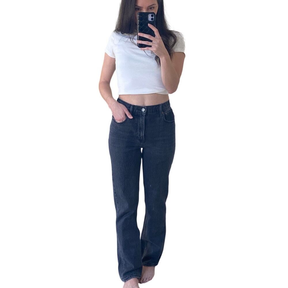 Abercrombie & Fitch Faded Black 90s Straight Ultra High Rise Size 24 / 00